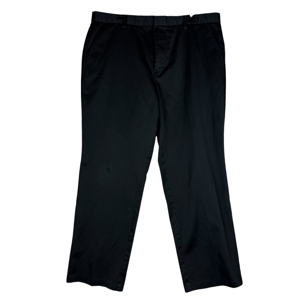 Dockers Chino‎ Pants Mens 38x30 Black Cotton High Rise Flat Front Classic Fit